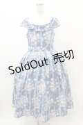 Forest Wardrobe（海外ロリータブランド） / 森林のかご3.0 花柄ワンピースセット XL ばら柄（ブルー） H-25-03-16-032-0-OP-NS-ZH