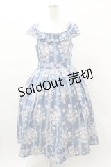 Forest Wardrobe（海外ロリータブランド） / 森林のかご3.0 花柄ワンピースセット XL ばら柄（ブルー） H-25-03-16-032-0-OP-NS-ZH