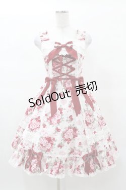 画像1: BABY,THE STARS SHINE BRIGHT / シュガーブーケ〜永遠の乙女の憧れ〜柄ジャンパースカートI Free オフ白 H-25-03-16-033-BA-OP-NS-ZH