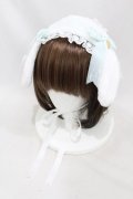 Angelic Pretty / ロップイヤーBunnyヘッドドレス（2019年）  シロ/サックス H-25-03-16-005-AP-AC-NS-ZH
