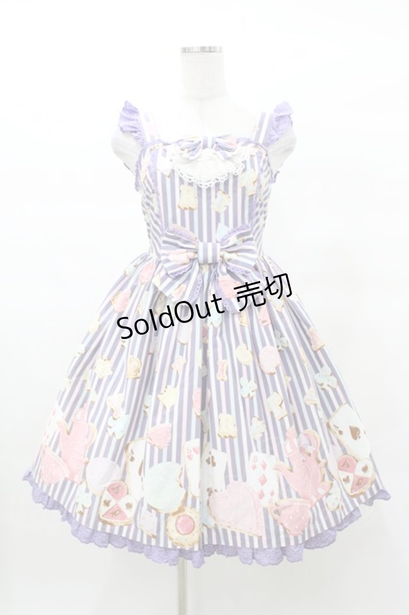 画像1: Angelic Pretty / Wonder Cookieジャンパースカート Free ブルー H-25-03-16-036-AP-OP-NS-ZH (1)