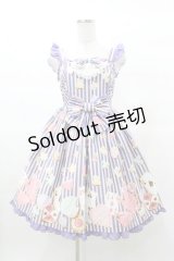 Angelic Pretty / Wonder Cookieジャンパースカート Free ブルー H-25-03-16-036-AP-OP-NS-ZH