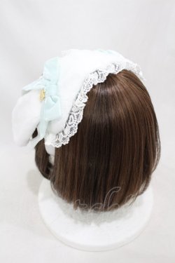 画像2: Angelic Pretty / ロップイヤーBunnyヘッドドレス（2019年）  シロ/サックス H-25-03-16-005-AP-AC-NS-ZH
