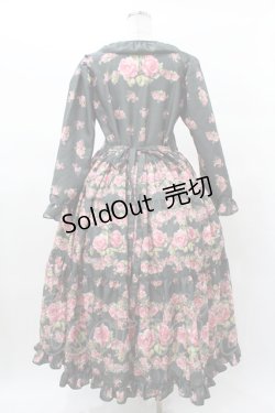 画像2: ANGELIQUE ROSA / ローズプリントロングワンピース Free グリーン H-25-03-16-041-LO-OP-NS-ZH