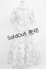 m petit by misako / トワルドジュイOPハンソデ M オフ/ブルー H-25-03-16-1024-LO-OP-NS-ZH