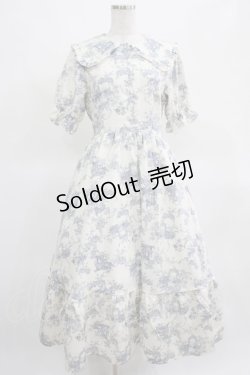 画像1: m petit by misako / トワルドジュイOPハンソデ M オフ/ブルー H-25-03-16-1024-LO-OP-NS-ZH