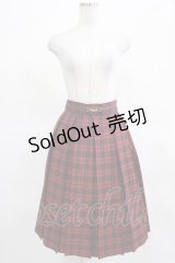 F&A / チェーンビット使いチェックプリーツスカート Free RED H-25-03-16-1028-LO-SK-NS-ZH