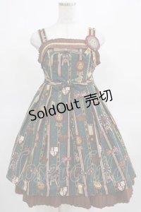 Angelic Pretty / Chocolate Rosetteジャンパースカート Free グリーン H-25-03-16-1003-AP-OP-NS-ZH