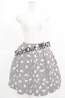 画像1: Franche Lippee / セレブキャットスカート M ブラウン H-25-03-16-1030-LO-SK-NS-ZH