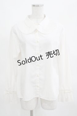 画像1: Melody BasKet / Pleatsfrill Blouse Free オフ H-25-03-16-1042-LO-BL-NS-ZH