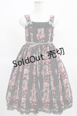 Angelic Pretty / Strawberry Dollジャンパースカート Free ブラック H-25-03-16-1005-AP-OP-NS-ZH