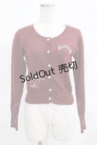 Fi.n.t / エンジェル刺繍カーディガン Free ワイン H-25-03-16-1056-CA-TO-NS-ZH