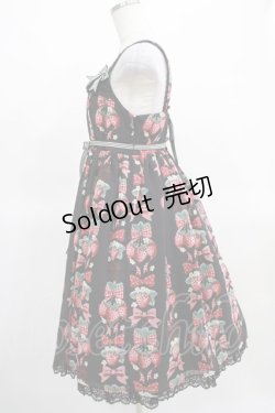 画像2: Angelic Pretty / Strawberry Dollジャンパースカート Free ブラック H-25-03-16-1005-AP-OP-NS-ZH