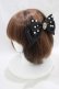 画像1: m petit by misako / AM*NIPLバレッタ  ブラック H-25-03-16-1071-LO-AC-NS-ZH (1)