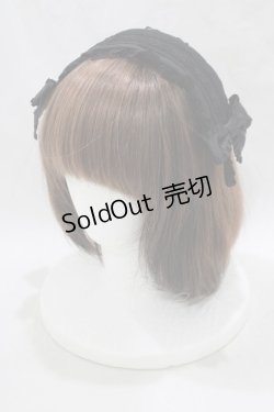 画像1: Pina sweetcollection / ローズラインカチューシャ  ブラック H-25-03-16-1078-LO-AC-NS-ZH