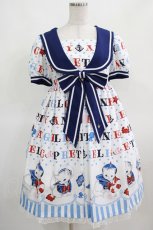 画像1: Angelic Pretty / Sailor Marine Kittenワンピース Free シロ H-25-03-16-1007-AP-OP-NS-ZH (1)