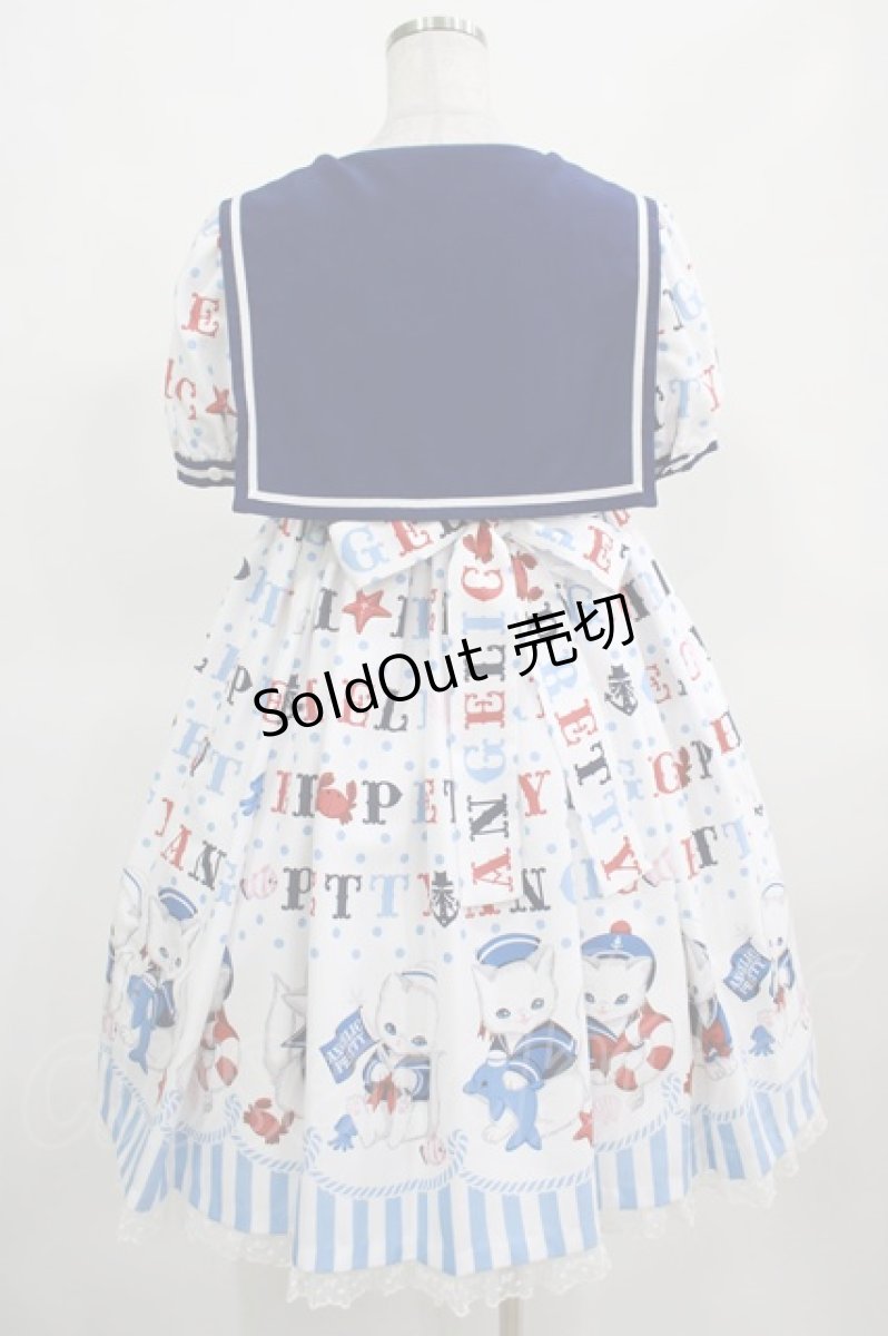 画像3: Angelic Pretty / Sailor Marine Kittenワンピース Free シロ H-25-03-16-1007-AP-OP-NS-ZH (3)