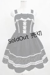 BABY,THE STARS SHINE BRIGHT / リボンスカラップジャンパースカート Free ブラック H-25-03-16-1009-BA-OP-NS-ZH
