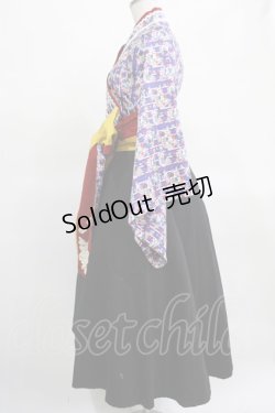 画像2: Favorite / 和柄プリント着物風ワンピース Free ブラック H-25-03-16-1010-LO-OP-NS-ZH