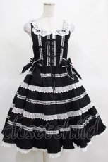 画像1: BABY,THE STARS SHINE BRIGHT / Maison de Petite Rubanジャンパースカート Free ブラック/オフ白 H-25-03-16-1015-BA-OP-NS-ZH (1)