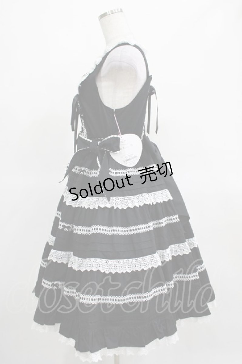 画像2: BABY,THE STARS SHINE BRIGHT / Maison de Petite Rubanジャンパースカート Free ブラック/オフ白 H-25-03-16-1015-BA-OP-NS-ZH (2)