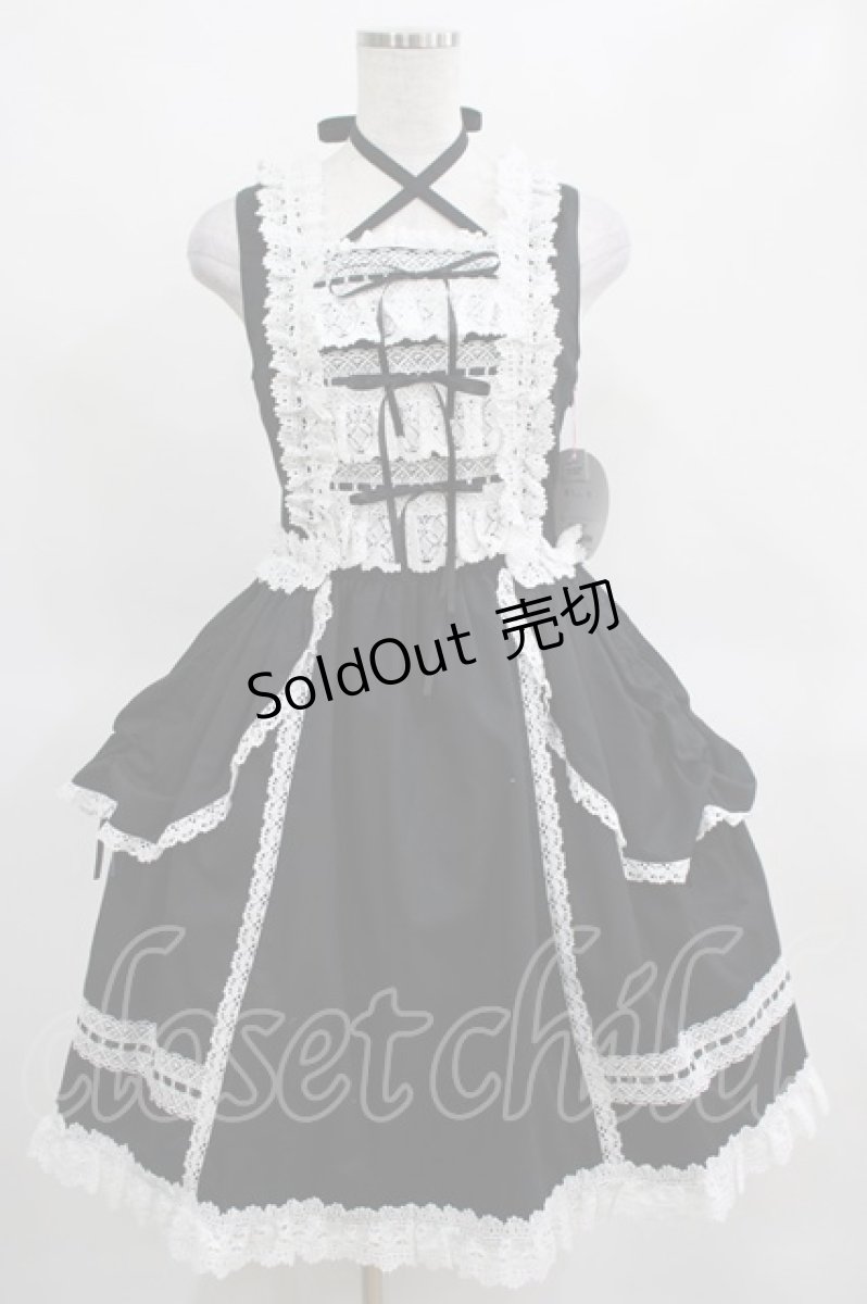 画像1: BABY,THE STARS SHINE BRIGHT / キュドパリジャンパースカート Free ブラック/オフ白 H-25-03-16-1016-BA-OP-NS-ZH (1)