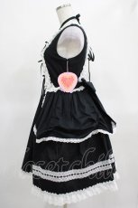 画像2: BABY,THE STARS SHINE BRIGHT / キュドパリジャンパースカート Free ブラック/オフ白 H-25-03-16-1016-BA-OP-NS-ZH (2)