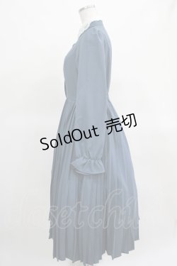 画像2: m petit by misako / レース襟プリーツワンピース M ブルー H-25-03-16-1022-LO-OP-NS-ZH