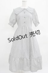 m petit by misako / AM*ギンガムCHKワンピース L グレー H-25-03-16-1023-LO-OP-NS-ZH