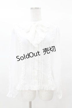 画像1: metamorphose / ボウタイ付きブラウス Free オフ H-25-03-16-057-ME-BL-NS-ZH