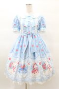 Angelic Pretty / Be My Valentineワンピース Free サックス H-25-03-16-024-AP-OP-NS-ZH