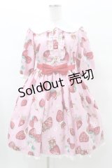 Angelic Pretty / Royal Crown Berryワンピース Free ピンク H-25-03-16-026-AP-OP-NS-ZH