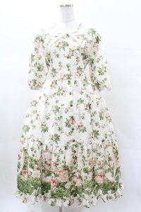 ANGELIQUE ROSA / ローズプリントロングワンピース Free オフ H-25-03-16-029-LO-OP-NS-ZH