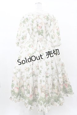 画像2: ANGELIQUE ROSA / ローズプリントロングワンピース Free オフ H-25-03-16-029-LO-OP-NS-ZH