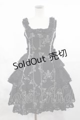 FRILL / サイドフリルジャンパースカート  黒 H-25-03-17-001-HN-OP-KB-ZH