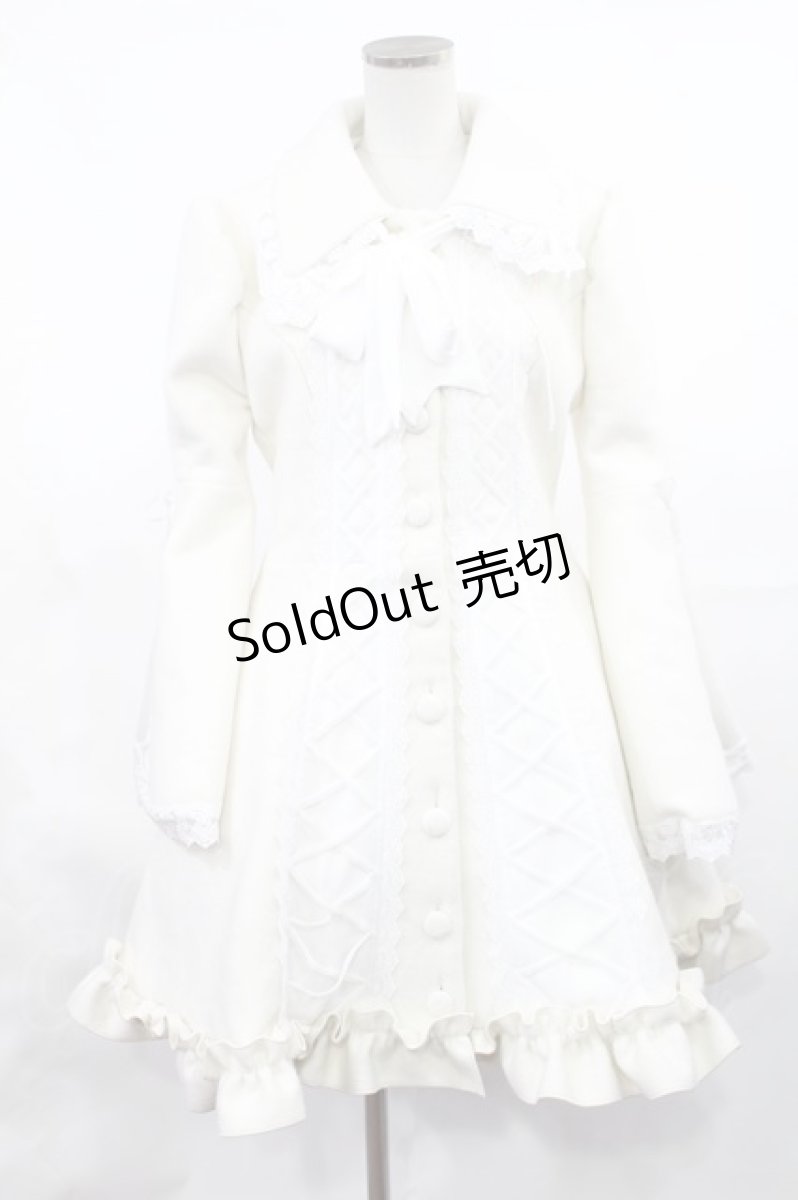 画像1: ATELIER PIERROT / Lunar Lattice Coat -Princess Sleeves-  ホワイト H-25-03-17-004-EL-CO-KB-ZT-C051 (1)