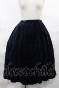 Jane Marple / Cotton rayon velvet lantern skirt  ネイビー H-25-03-17-005-JM-SK-KB-ZT161