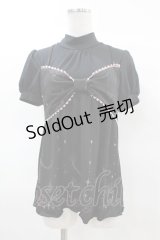 HONEY / ベビードール風ハイネックトップス  黒 H-25-03-17-1040-HN-TO-KB-ZH