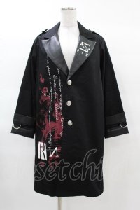 SEX POT ReVeNGe / 合皮切替ロングジャケット M 黒 H-25-03-17-1048-SP-JA-KB-ZT086