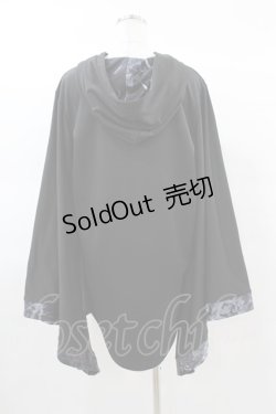 画像2: NieR Clothing / 着物風袖ZIPパーカー  黒 H-25-03-17-1050-PU-TO-KB-ZH