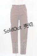 Rozen Kavalier / 羽根刺繍編上げパンツ  茶 H-25-03-17-1009-OO-PA-KB-ZH