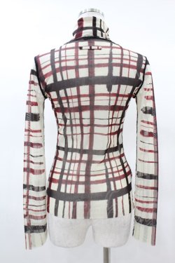 画像2: Jean Paul GAULTIER / ランダムチェックネットトップス 40 オフ H-25-03-17-1012-GO-TO-KB-ZH