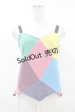 画像1: MILK / ダイヤモンドパズルキャミ  カラーパレット H-25-03-17-1033-ML-TO-KB-ZH