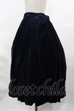 画像2: Jane Marple / Cotton rayon velvet lantern skirt  ネイビー H-25-03-17-005-JM-SK-KB-ZT161