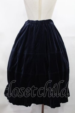 画像3: Jane Marple / Cotton rayon velvet lantern skirt  ネイビー H-25-03-17-005-JM-SK-KB-ZT161