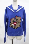 Candy Stripper / BEAR SAILOR KNIT  ブルー H-25-03-17-024-PU-TO-KB-ZT044