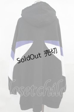 画像2: Candy Stripper / BRAVE DINOSAUR BICOLOR SWITCHED HOODIE  ブラック H-25-03-17-025-PU-TO-KB-ZH