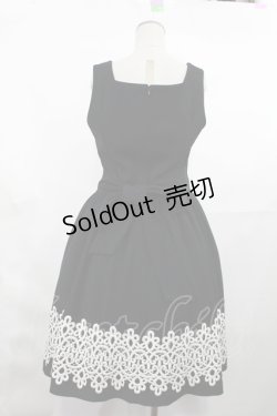 画像3: Moi-meme-Moitie / 飾りレースジャンパースカート  ブラック H-25-03-17-002-MO-OP-KB-ZH