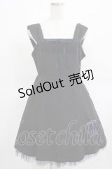 BPN / 王冠リボンモチーフジャンパーワンピース M ブラック H-25-03-18-001-GO-OP-NS-ZH