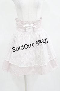 Ank Rouge / オーバーレースコルセットスカート M ピンク H-25-03-18-027-CA-SK-NS-ZH